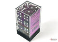 Borealis Purple/White Luminary 16mm d6 Dice Block (12 dice)