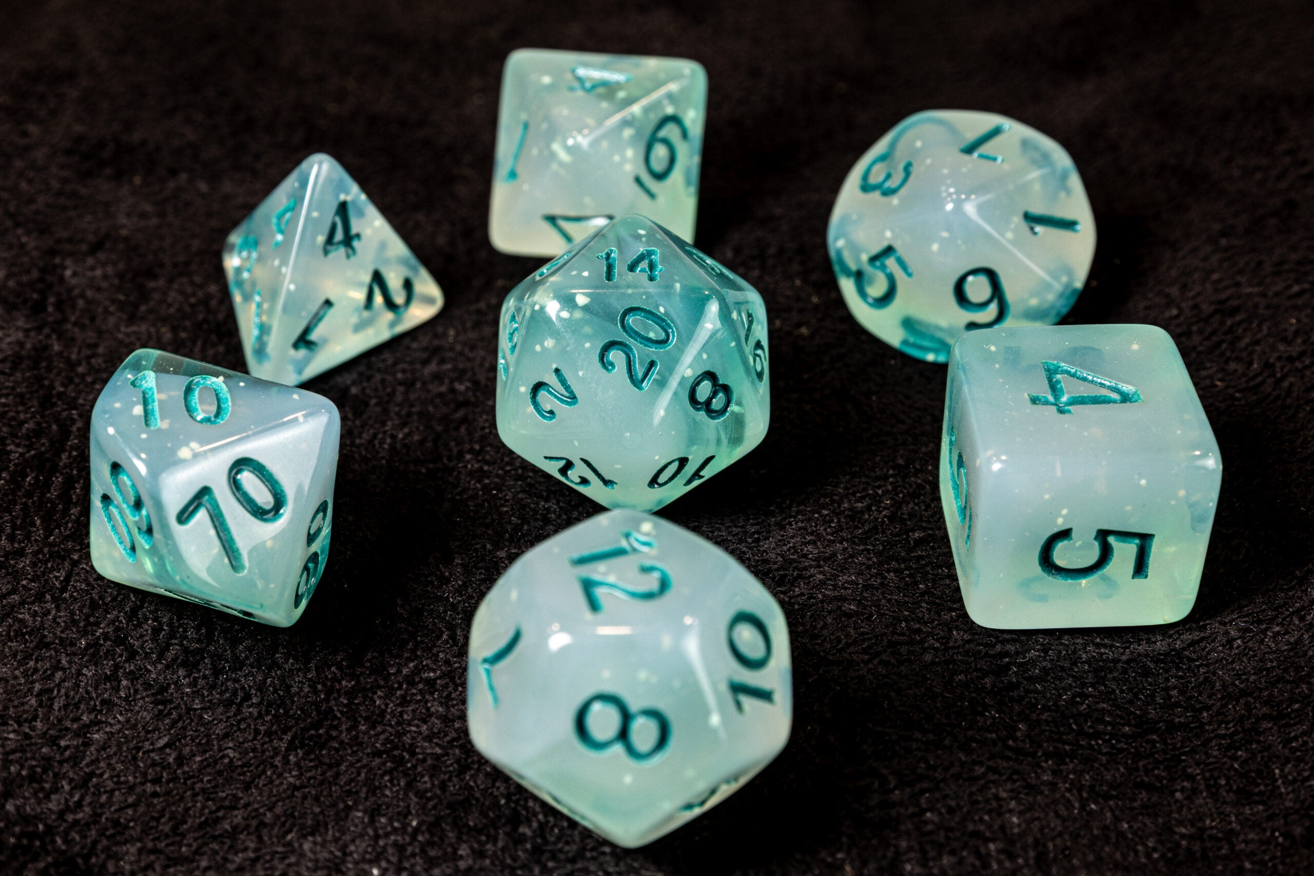 Polyhedral Dice Tube - Frosted Glowworm image 0