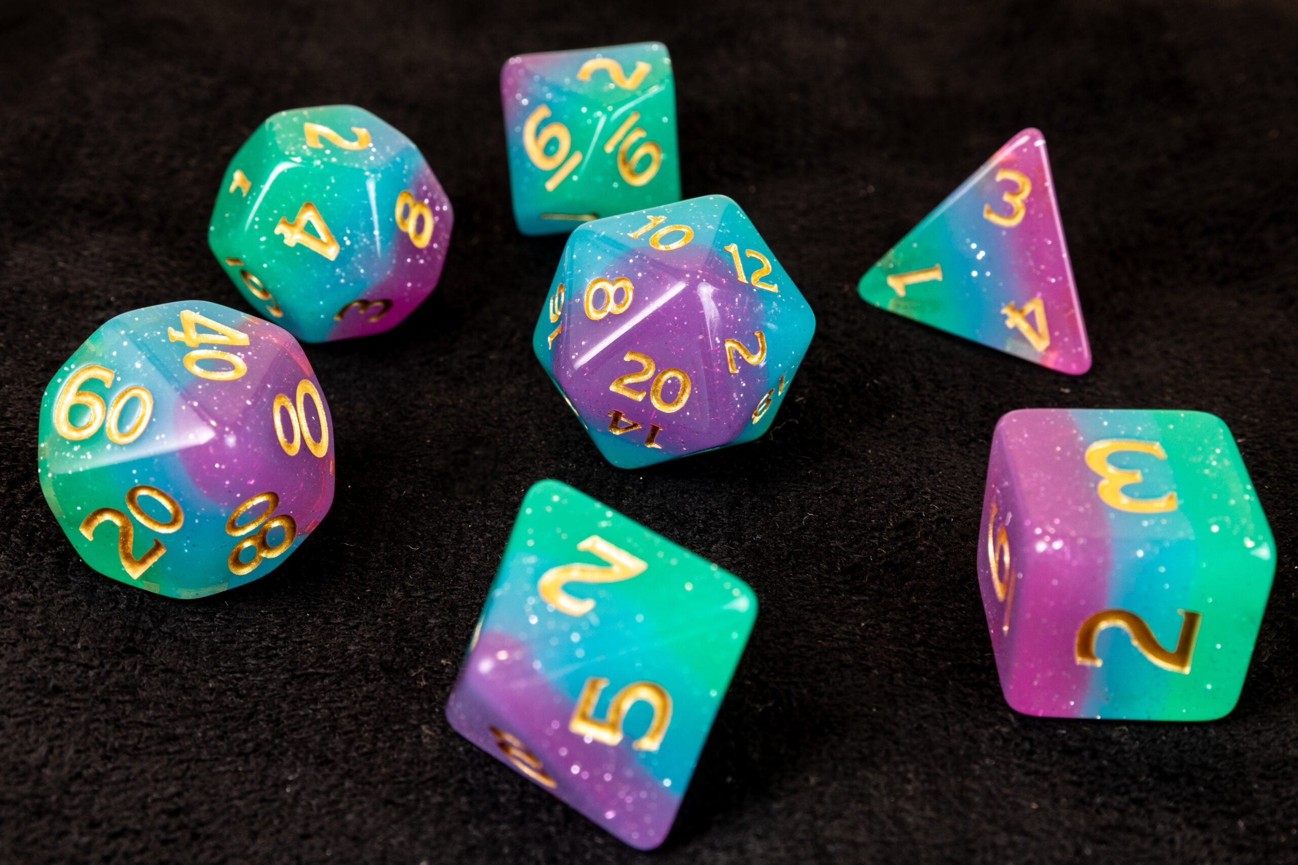 Polyhedral Dice Tube - Northern Lights image 0