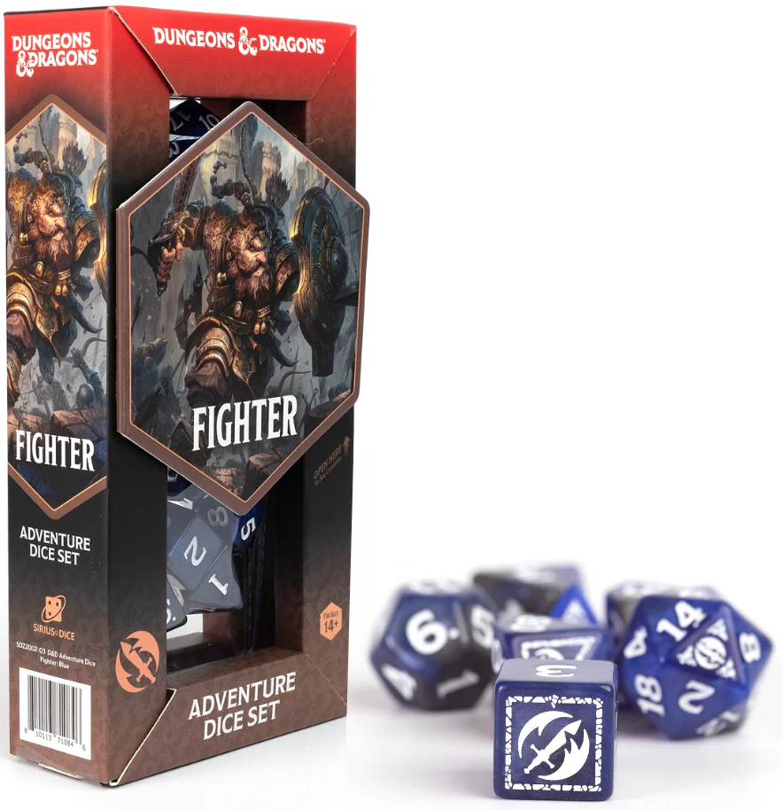 DND ADVENTURE DICE FIGHTER: BLUE image 0