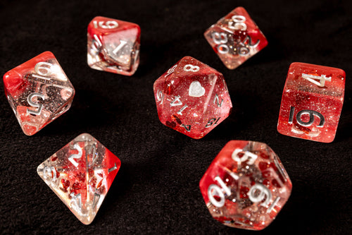 Polyhedral Dice Tube - Hearts image 0