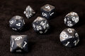 Polyhedral Dice Tube - Pearl Charcoal Grey image 0