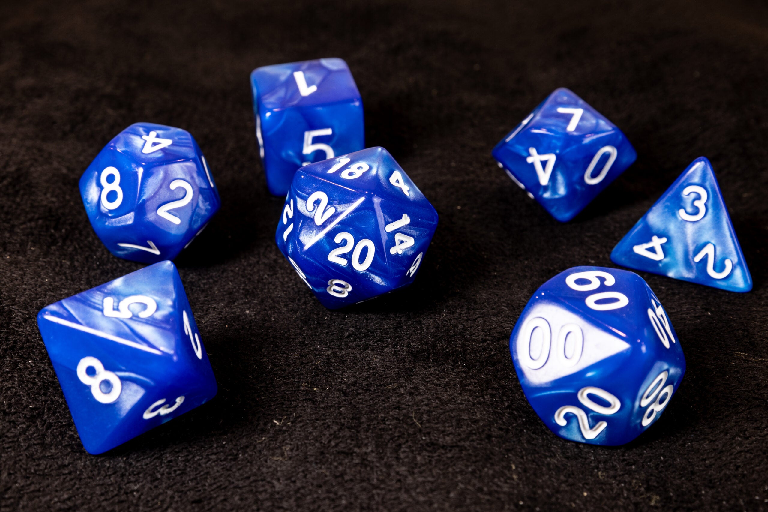 Polyhedral Dice Tube - Pearl Blue image 0