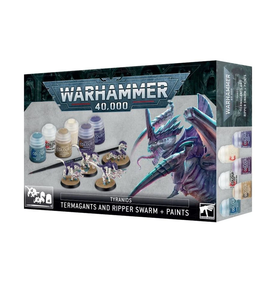 Tyranid: Termagants & Ripper Swarm + Paint Set - Warhammer 40,000
