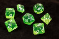 Polyhedral Dice Tube - Translucent Green image 0