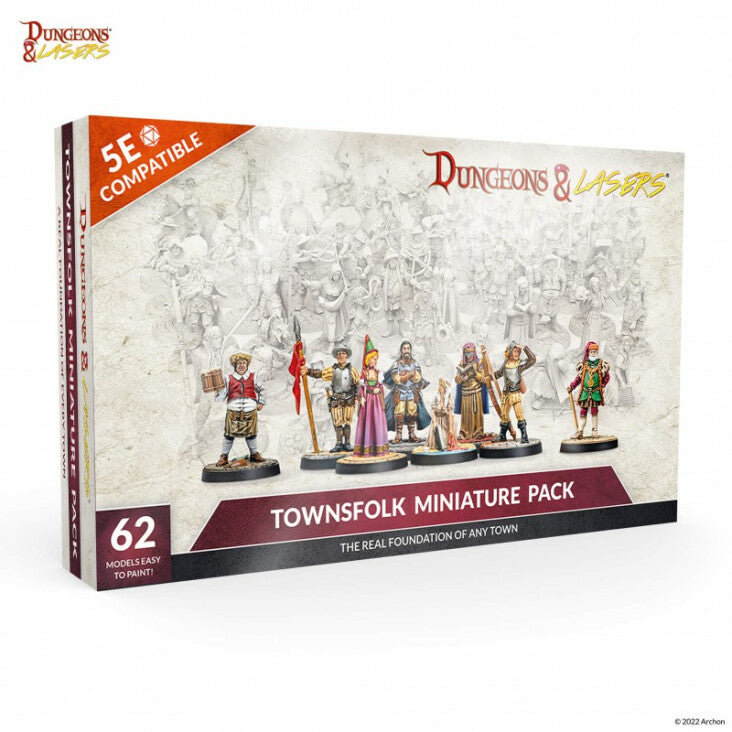Dungeons & Lasers: Miniatures - Townsfolk Miniature Pack image 0