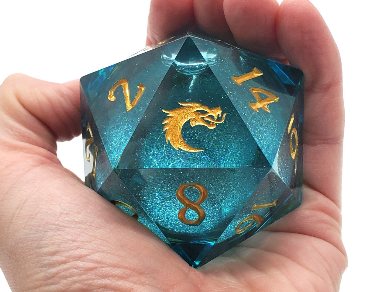 Sharp Edged 55mm D20 - Liquid Infused - Azure Fury