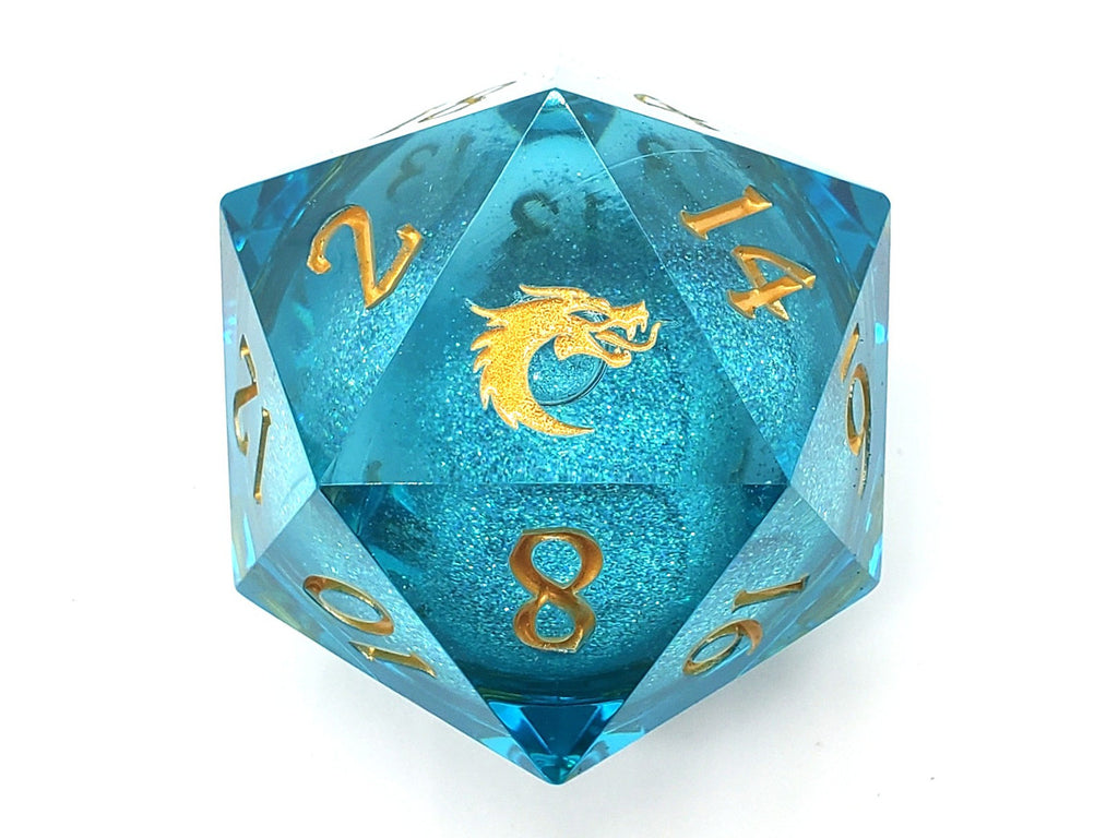 Sharp Edged 55mm D20 - Liquid Infused - Azure Fury
