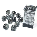 Borealis Light Smoke/Silver 16mm d6 Dice Block (12 dice)