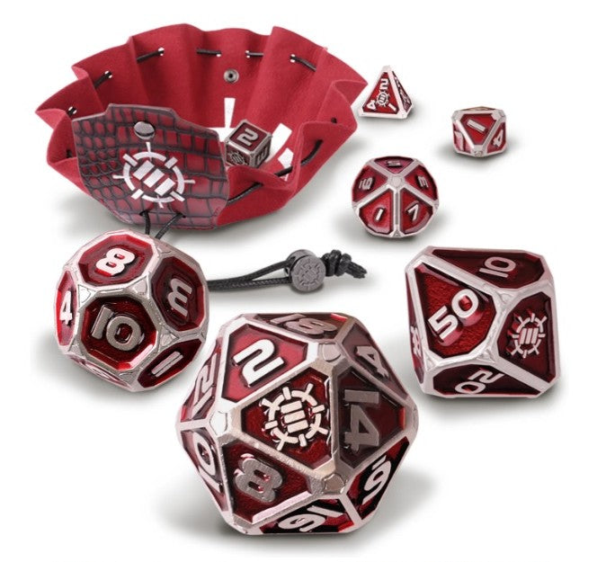 Metal Dice Set: Dragon Red (7) image 0
