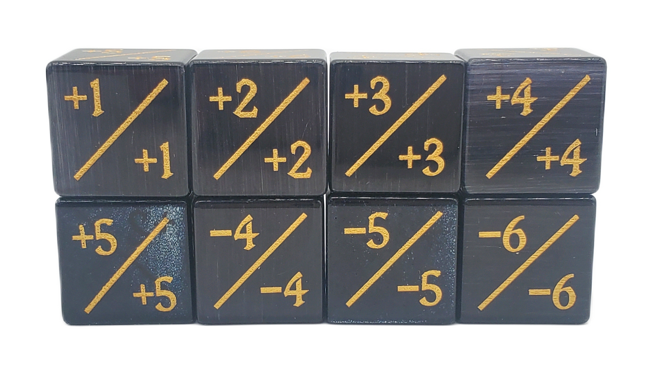 Old School Dice: Gemstone +/- Counter Dice