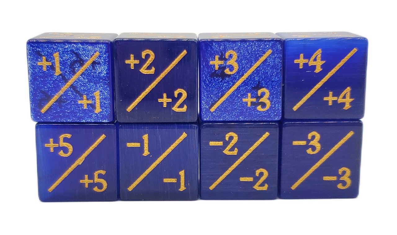 Old School Dice: Gemstone +/- Counter Dice