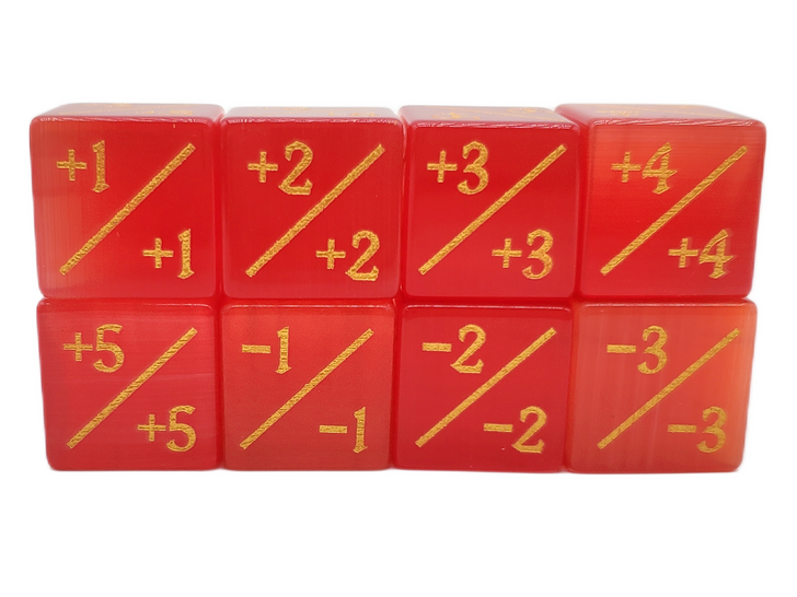 Old School Dice: Gemstone +/- Counter Dice