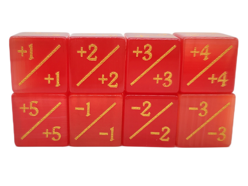 Old School Dice: Gemstone +/- Counter Dice