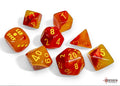 Lab Dice 8: Gemini Red/yellow Luminary 7-Die Set (with bonus die) image 0