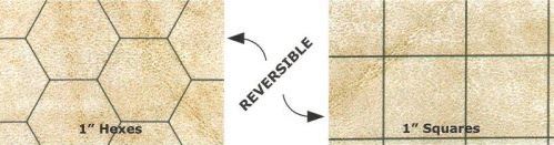 BATTLEMAT 1" REVERSIBLE SQUARE/HEX 26" x 23½" (66x60cm)