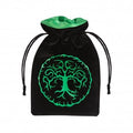 Dice Bag - Forest Black/green Velour