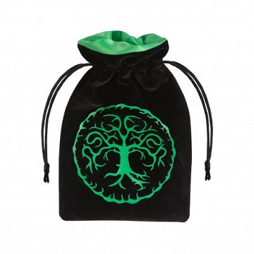 Dice Bag - Forest Black/green Velour