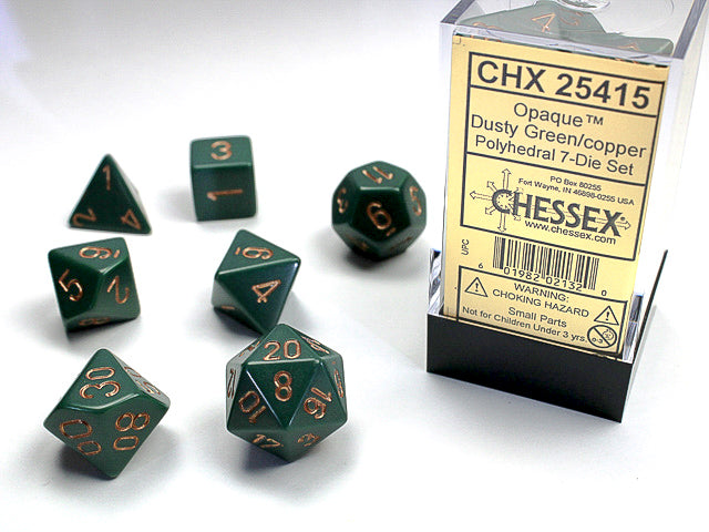 Opaque 7-die Set Dusty Green/copper