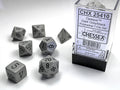 Opaque 7-die Set Dark Grey/black