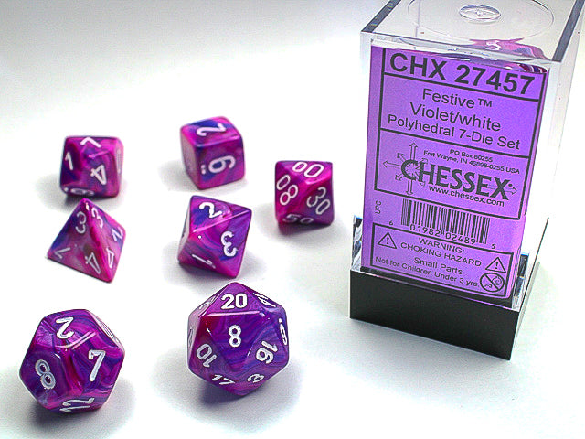 Festive 7-die Set Violet/white