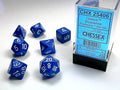 Opaque 7-die Set Blue/white