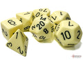 Opaque 7-die Set Yellow/black