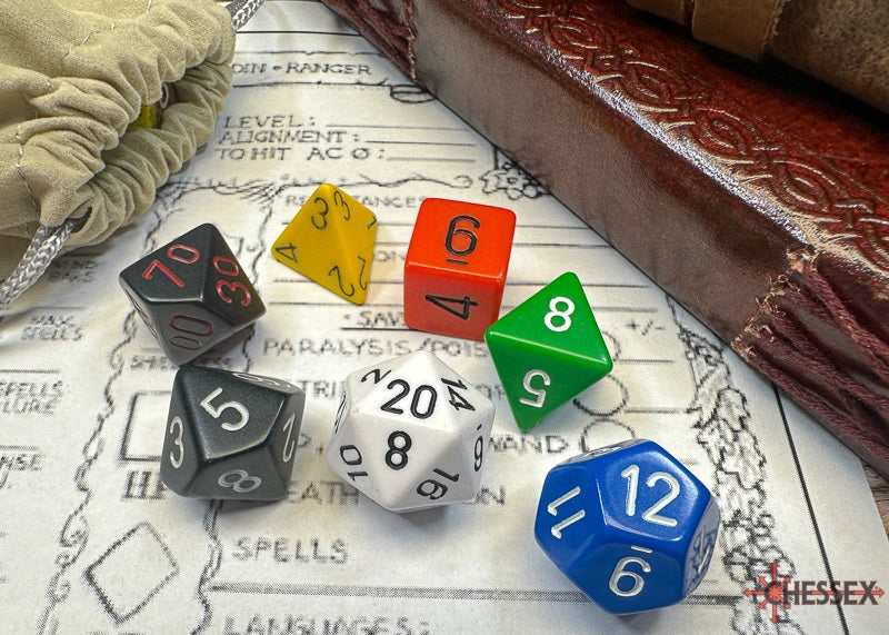 Nostalgia Opaque Gm And Beginner Player 7-die Set