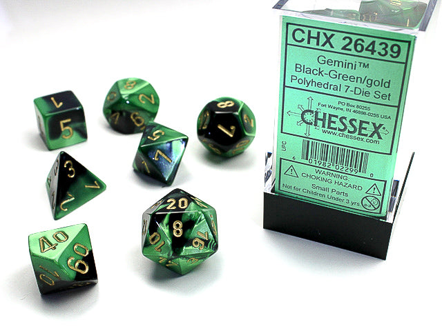 Gemini 7-die Set Black-green/gold