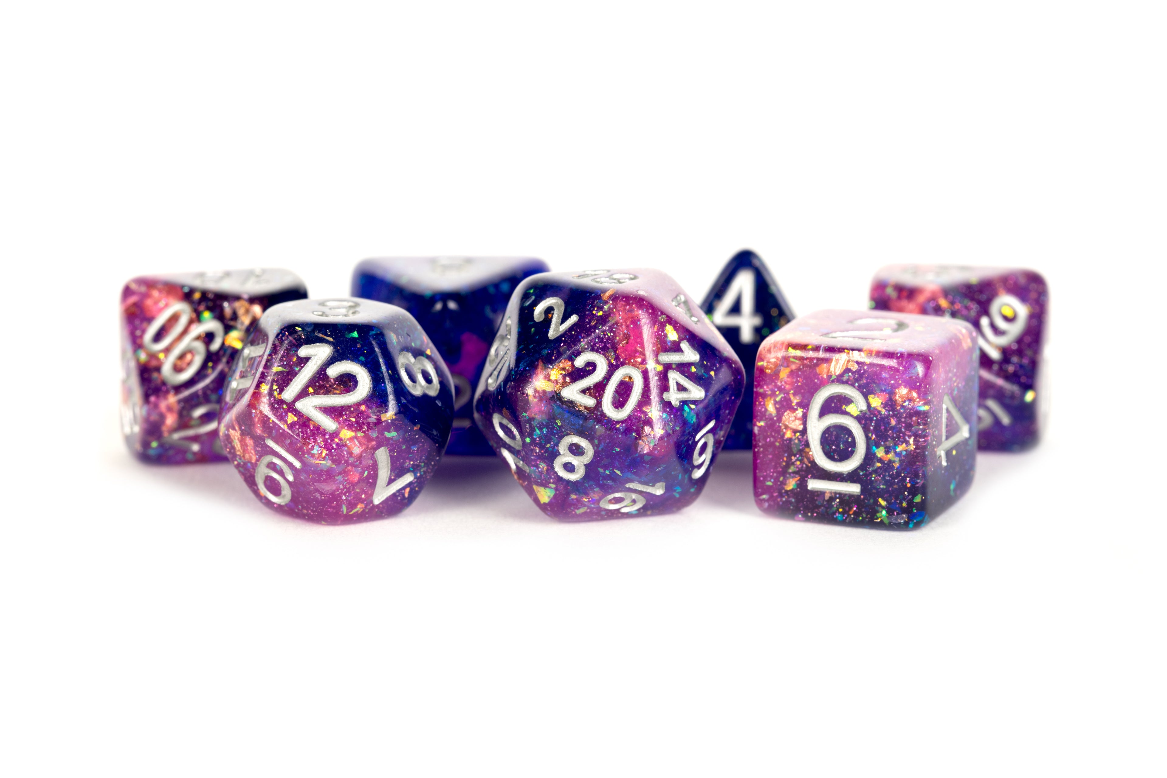 Resin 7 Dice Set Eternal Purple/blue 16mm