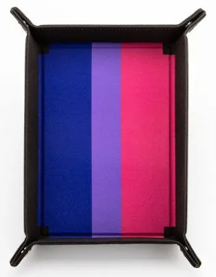 Fold Up Dice Velvet Tray Pride Bisexual