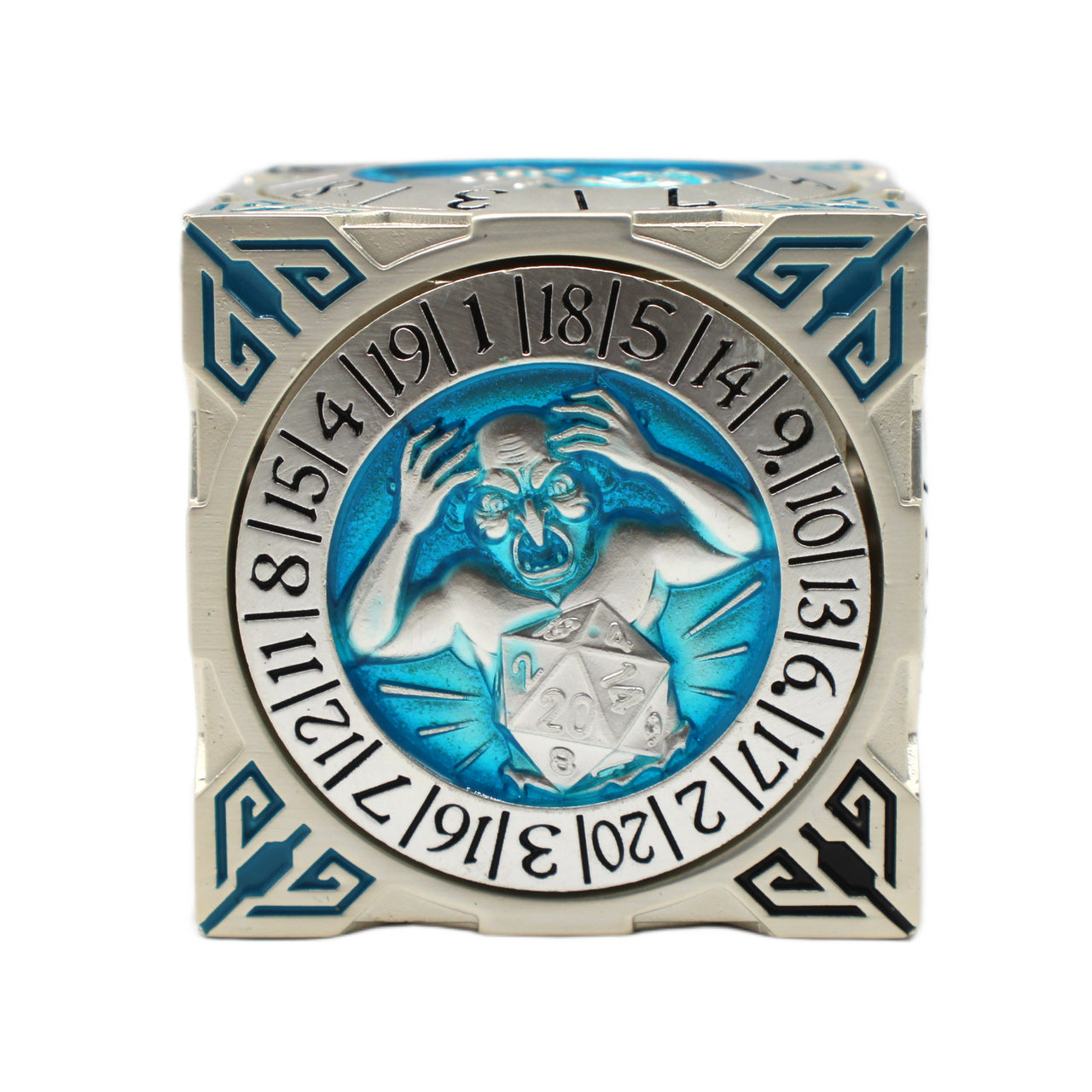 7 in 1 Dice Spinner: Dice Goblin Silver w/ Teal