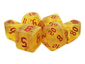 7 Piece DnD RPG Dice Set: Galaxy - Yellow Shimmer